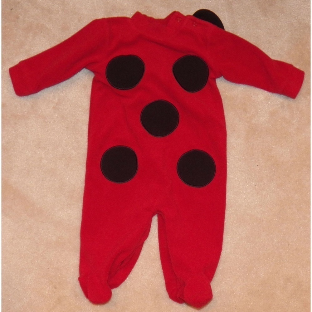 OshKosh Ladybug Infant Halloween Costume Outfit Baby 6-9 Months Red Black Wings